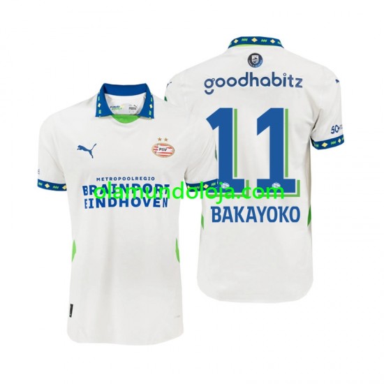 Camisola PSV Eindhoven Johan Bakayoko 11 Homem Equipamento Segundo 2024-2025 Manga Curta